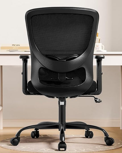 Office Chair, Ergonomic Desk Chair with Adjustable High Back, Breathable Mesh Computer Chair with Adjustable Armrests, Rolling Swivel Comfy Task Chairs, Executive Chair for Home Office - LeafyLoom