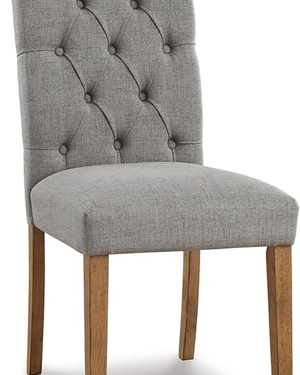 Signature Design by Ashley Harvina French Country 19" Tufted Upholstered Dining Chair, 2 Count, Gray - LeafyLoom