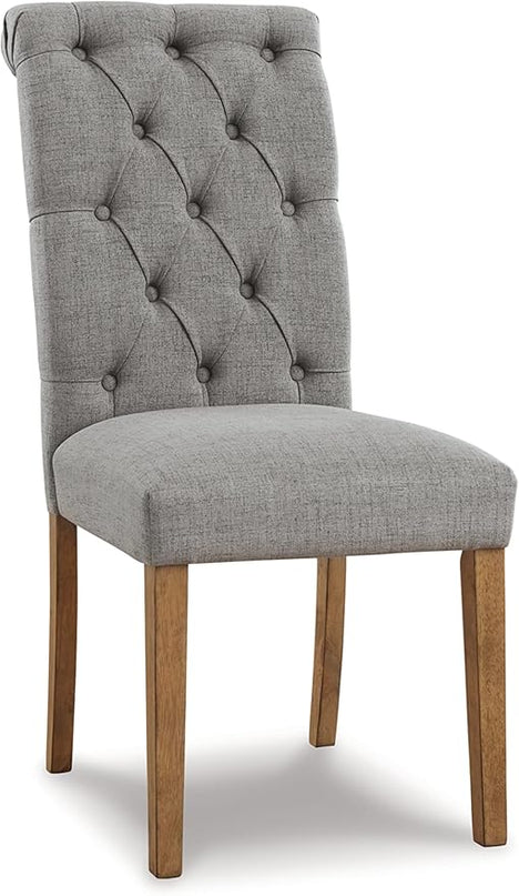 Signature Design by Ashley Harvina French Country 19" Tufted Upholstered Dining Chair, 2 Count, Gray - LeafyLoom