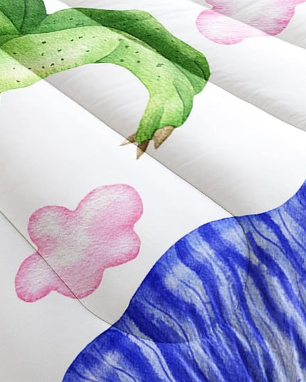 CVHOUSE Dinosaur Bedding Set,Dinosaur Comforter,Dinosaur Comforter Set Queen,Microfiber Quilt Set with 1 Comforter and 2 Pillow Cases- 3 Piece - LeafyLoom