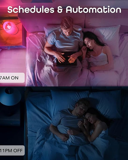 Geeni Smart Light Bulbs - Color Changing & Tunable White, Dimmable, Works with Alexa & Google Home, 2.4 GHz WiFi, A19, 800 lm, 4 Pack Geeni