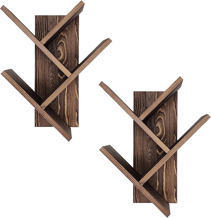 Tree Bookshelf 7-Tier | Wall Bookshelf | Book Organizer | Solid Wood Bookshelf for Kids | Floating Bookshelf Organizer - LeafyLoom