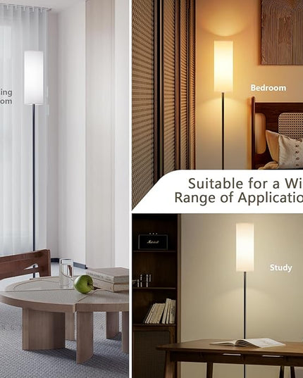 Floor Lamps for Living Room with 3 Color Temperatures, Modern Standing Lamp Tall Industrial Reading for Bedroom, Living Room, Office, Kids Room,9W Bulb Included - LeafyLoom