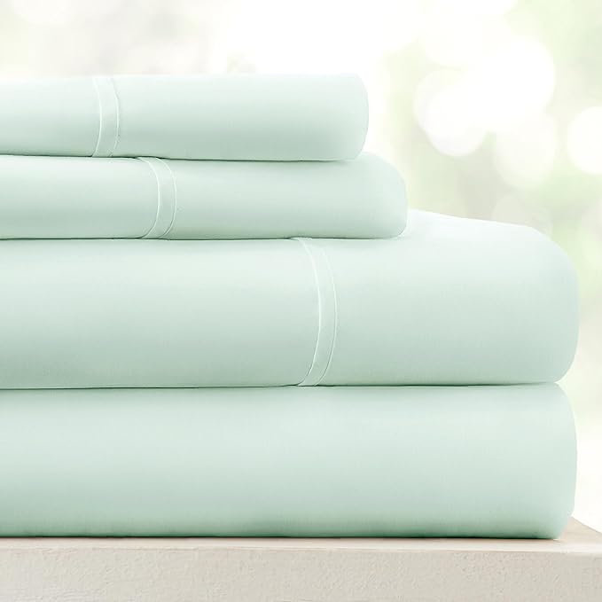 Linen Market Bed Sheets for Twin Size Bed (Mint) - Sleep Better Than Ever with These Soft and Cooling Twin Sheets - Deep Pocket Fits 16" Thick Beds - 3 Piece Twin Sheet Set - LeafyLoom