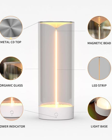 Minimalist Desk Lamp Cordless Table Lamps LED Rechargeable Modern Nightstand Lights Dimmable with 3 Levels for Gaming, Home Office, Bedroom, Living Room, Kitchen, Bar, Restaurant - LeafyLoom