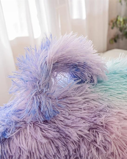 Aimuan Reading Pillow Bed Rest Wedge Large Adult Backrest Pillow with Arms Back Support for Sitting Up in Bed Cushion Incline Rest Sleeping Snoring Pillow, Blue-Purple, Large - LeafyLoom