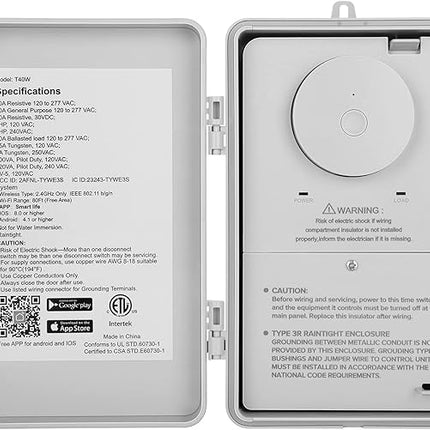 SURAIELEC WiFi Pool Timer, 40 AMP, 1HP 120V, 2HP 240V, Outdoor Indoor Smart Switch, Heavy Duty Pool Controller Light Timer Box for Pump, Water Heater, Spa, Powerful Electrical Appliances SURAIELEC