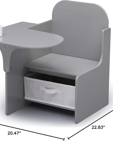 Delta Children MySize Chair Desk With Storage Bin, Grey - LeafyLoom