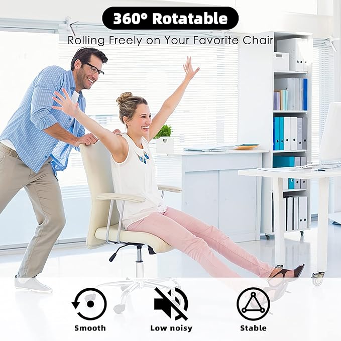 Office Chair Cylinder Replacement,Heavy Duty Gas Lift Cylinder for Office Desk Chairs/Gaming Chair,Gas Lift Hydraulic/Pneumatic Piston, Universal Size (Premium White) - LeafyLoom