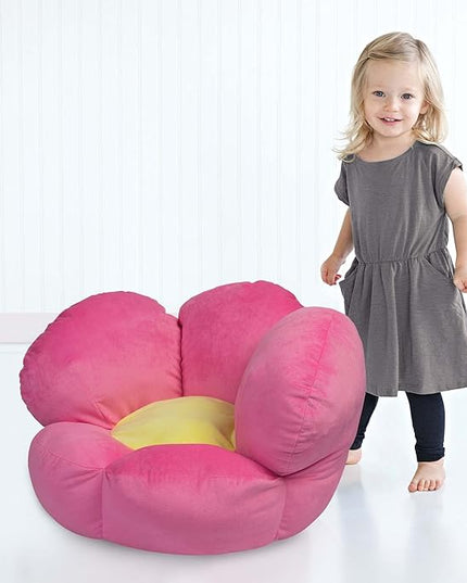 Trend Lab Flower Toddler Chair Plush Character Kids Chair Comfy Furniture Pillow Chair for Boys and Girls, 21 x 19 x 19 inches - LeafyLoom