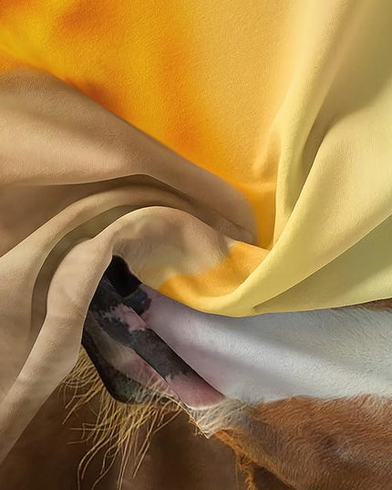 Horse Comforter King Size,Sunflower Horse Comforter Set for Kids Teens Girls Boys,3Pcs Bedding Set Printed Comforter with 2 Pillowcases,Soft and Lightweight，King Size - LeafyLoom