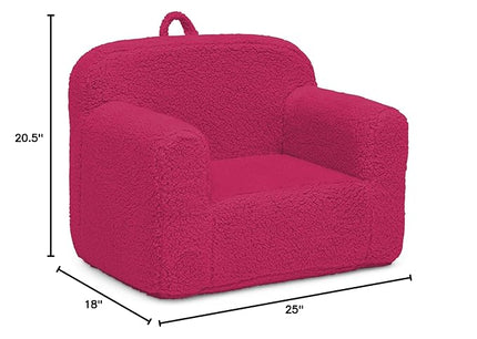 Delta Children Cozee Sherpa Chair, Hot Pink - LeafyLoom
