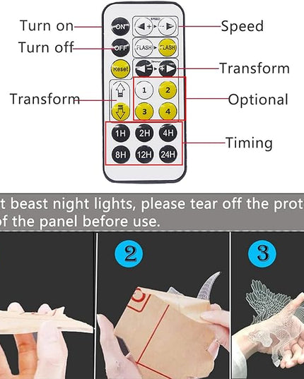 3D Night Light for Kids, 16 Color Change Baby Light for Room Decor, USB Charge 3D Illusion Lamp with Timing Function Remote Control, for Kids Best Star Wars Fans Christmas Birthday Gifts - LeafyLoom