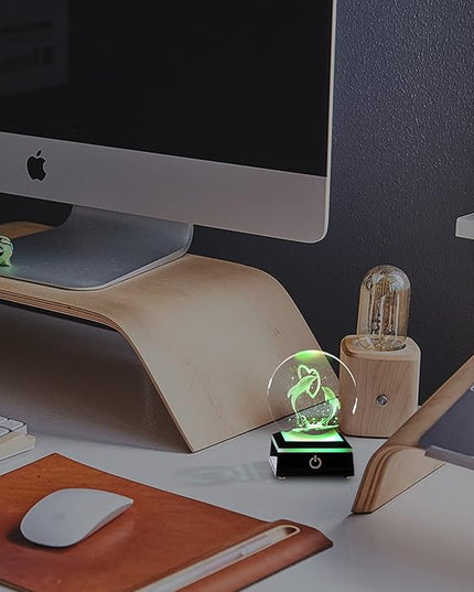 Qianwei 3D Laser Crystal Ball Dolphin Gifts for Women Men,Dolphin Decor Glass Figurines Statue Stuff for Room Decorations Birthday for Lovers Keepsake Paperweight (2 Dolphin in The Crystal Ball) - LeafyLoom