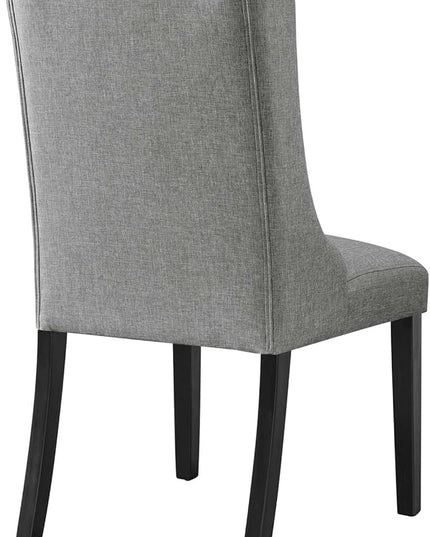 Modway Baronet Button Tufted Fabric, One Dining Chair, Light Gray - LeafyLoom