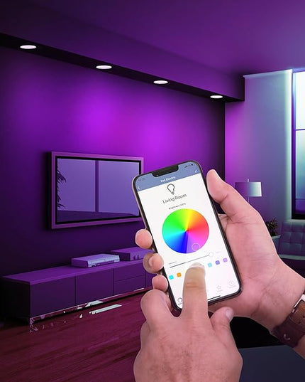 Feit Electric Smart Recessed Downlights, 5-6 Inch, Wi-Fi LED, Dimmable Color-Changing, 1000 Lumens, 11.1W (75W Equivalent), Voice & App Control, Daylight to Soft White, 50,000 Hour Lifespan FeitElectricCompany