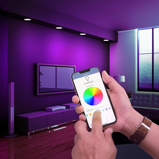Feit Electric Smart Recessed Downlights, 5-6 Inch, Wi-Fi LED, Dimmable Color-Changing, 1000 Lumens, 11.1W (75W Equivalent), Voice & App Control, Daylight to Soft White, 50,000 Hour Lifespan FeitElectricCompany