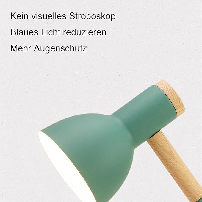 himmel Table Lamp, Adjustable Wooden Table Lamp, Children's Desk Lamp for Bedroom, Living Room, E27 Base Reading Next Lamp - LeafyLoom