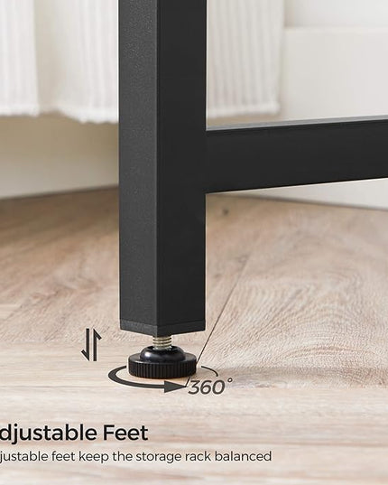 VASAGLE Computer Desk, Gaming Desk, Home Office Desk, for Small Spaces, 19.7 x 39.4 x 29.5 Inches, Industrial Style, Metal Frame, Greige and Black ULWD041B02V1 - LeafyLoom
