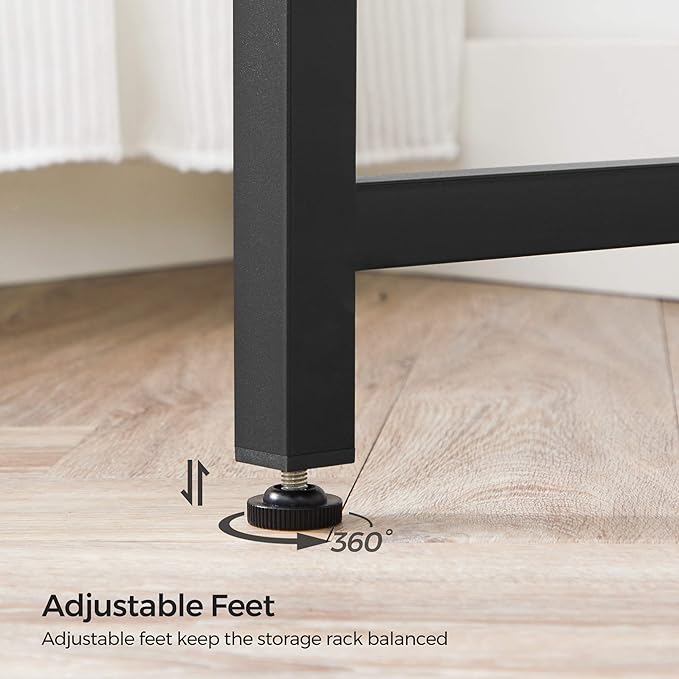 VASAGLE Computer Desk, Gaming Desk, Home Office Desk, for Small Spaces, 19.7 x 39.4 x 29.5 Inches, Industrial Style, Metal Frame, Greige and Black ULWD041B02V1 - LeafyLoom