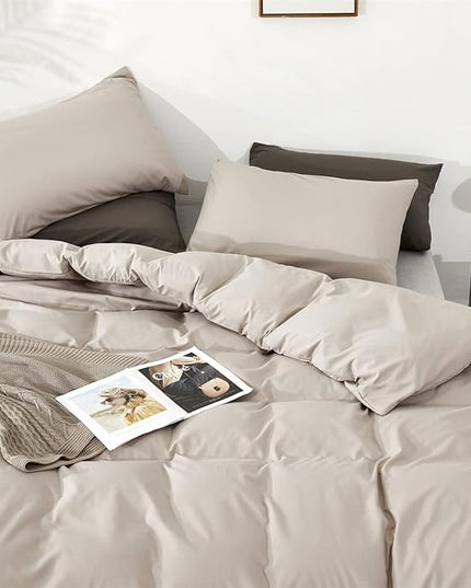 Light Khaki Comforter Set Cal King Size Khaki Comforter 3 Pieces Champagne Color California King Comforter Bedding Set Women Solid Khaki Cal King Bed Comforter Set - LeafyLoom
