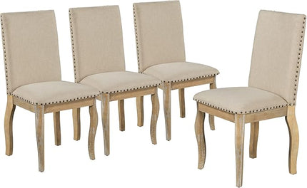 NicBex Haerin-SD-00345-LWJ Dining Chairs, 19.5"x21.5"x37.5", Natural Wash - LeafyLoom