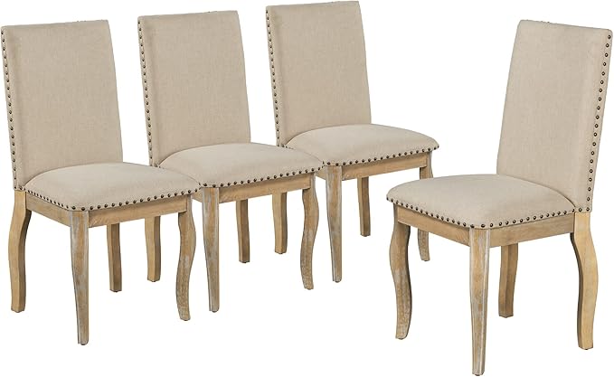 NicBex Haerin-SD-00345-LWJ Dining Chairs, 19.5"x21.5"x37.5", Natural Wash - LeafyLoom