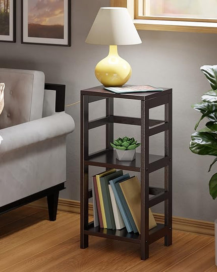 Winsome Leo Model Name Shelving, Tall, Espresso - LeafyLoom