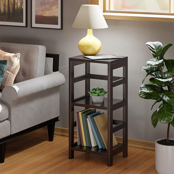 Winsome Leo Model Name Shelving, Tall, Espresso - LeafyLoom