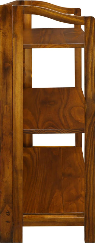 Casual Home Stratford 3-Shelf Folding Bookcase-Warm Brown - LeafyLoom