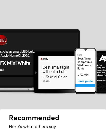 LIFX Color A19 800 lumens, Billions of Colors and Whites, Wi-Fi Smart LED Light Bulb, No bridge required, Works with Alexa, Hey Google, HomeKit and Siri. LIFX