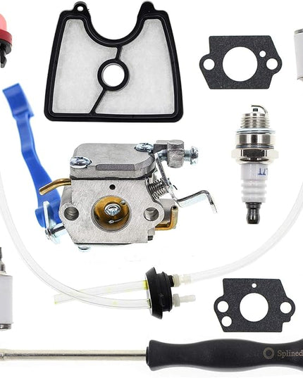 Carburetor for 125BX 125BVX 28CC Leaf Blower Replace 590460102 545081811 C1Q-W37 with 581798001 Fuel Kit - LeafyLoom