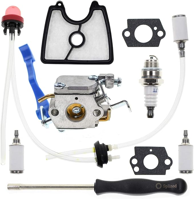 Carburetor for 125BX 125BVX 28CC Leaf Blower Replace 590460102 545081811 C1Q-W37 with 581798001 Fuel Kit - LeafyLoom