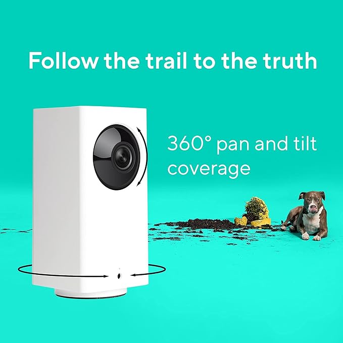WYZE Cam Pan v2 1080p Pan/Tilt/Zoom Indoor Baby Monitoring Camera with Color Night Vision, Motion and Sound Detection, Home Security Camera Compatible with Alexa & Google Assistant WYZE