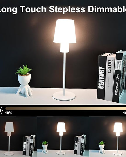 5000mAh Rechargeable Cordless Table Lamps, RGB Colors and Warm Light Stepless Dimming, LED Desk Lamp for Bedroom/Couple Dinner/Desk/Cafe/Dining Room/Terrace (1) - LeafyLoom