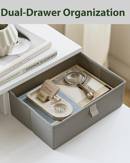 L shaped Electric Standing Desk with 2 Drawers, 63 Inch Ergonomic Adjustable Height Desk with Storage, Corner Desk Sit Stand up Computer Table for Work Office Home, White - LeafyLoom