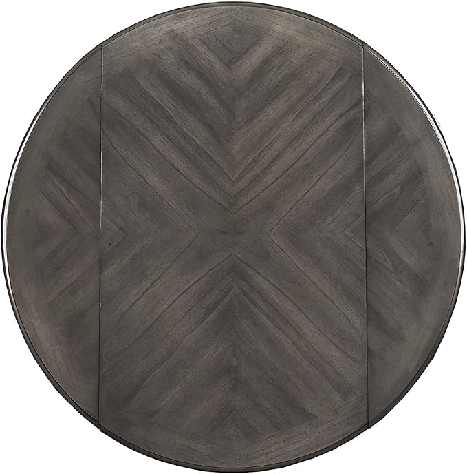 New Classic Furniture Gia Drop Leaf Dining Table with Two Chairs, 42-Inch, Gray - LeafyLoom