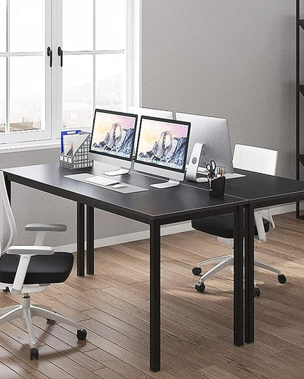 sogesfurniture 47.2 inches Office Desk Computer Desk Gaming Desk Computer Table Sturdy Writing Workstation for Home Office, Black - LeafyLoom