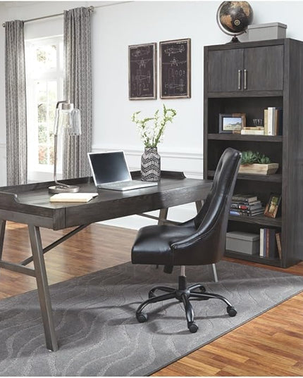 Signature Design by Ashley Raventown Urban 60" Home Office Desk, Weathered Brown - LeafyLoom