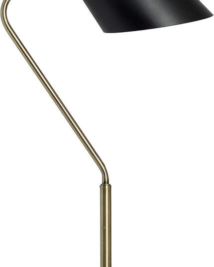 Elegant Designs LD1058-ABS Antique Brass and Marble Base Arched Desk Lamp - LeafyLoom