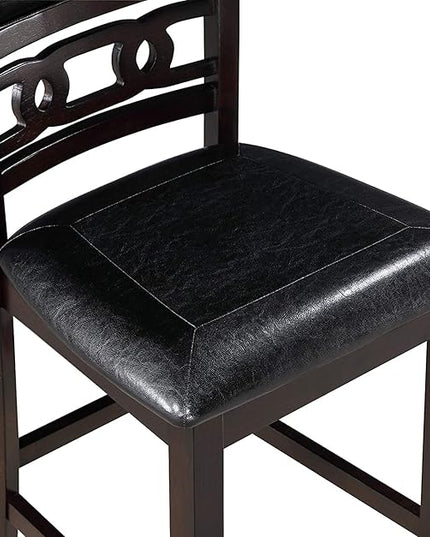 New Classic Furniture Gia Counter Chairs, Set of 2, Ebony - LeafyLoom