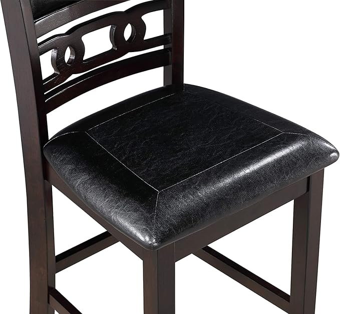 New Classic Furniture Gia Counter Chairs, Set of 2, Ebony - LeafyLoom