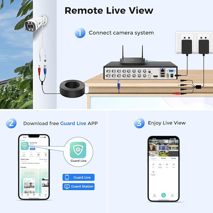 Hiseeu 16CH 3K Wired Security Camera System with Alarm Spotlight,Audio Vehicle/Person Detection 5MP 16CH DVR,5MP 16PCS Outdoor Indoor Surveillance CCTV Cameras 3TB HDD 24/7 Record Remote Access Hiseeu