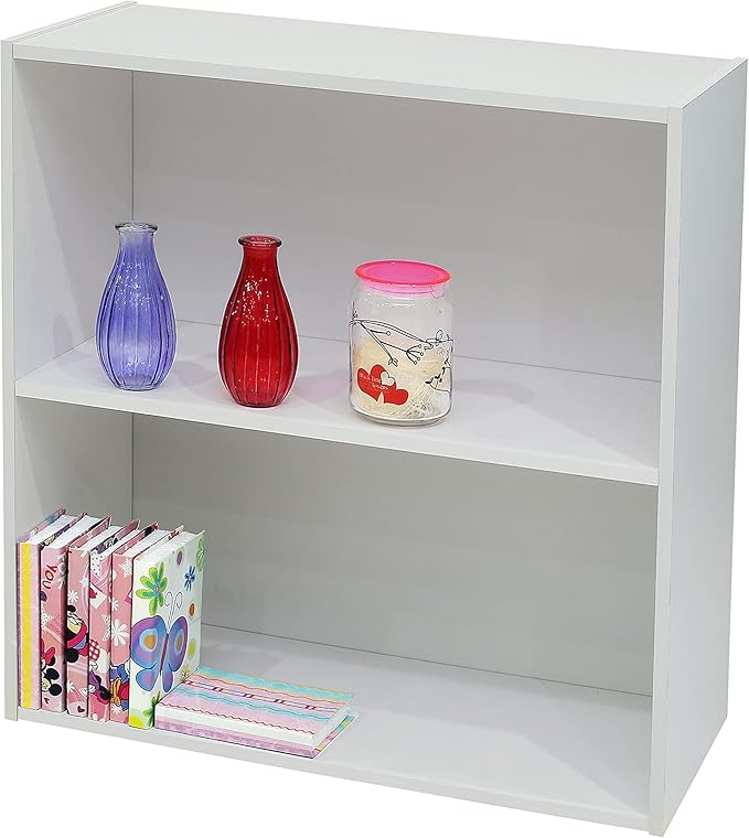 KB Designs Bookcase and Storage Organizer Bundle (2 and 4 Cube) - White - LeafyLoom