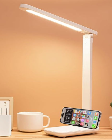Led Desk Lamp Dimmable Desk Light Reading Lamp 3 Lighting Modes, Eye Protection Desk Lamp Desk Accessories, Study Desk Lamp Equipped USB Charger Suitable for Home Office is for Gift Giving - LeafyLoom