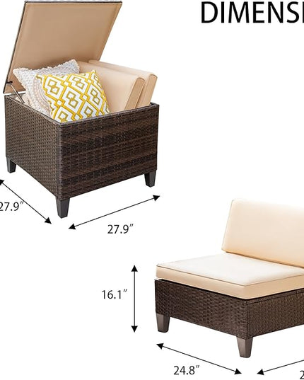 Flamaker patio sofa (2 Pieces) - LeafyLoom