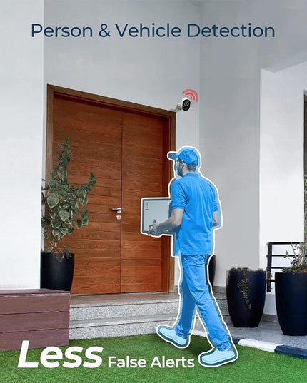 REOLINK 5MP Solar Security Cameras Outdoor Wireless, Spotlight Color Night Vision, 2.4G/5Ghz WiFi Home Surveillance, Solar/Battery Powered, Human/Car Detection, Local Recording, Argus 3 Pro Kit REOLINK