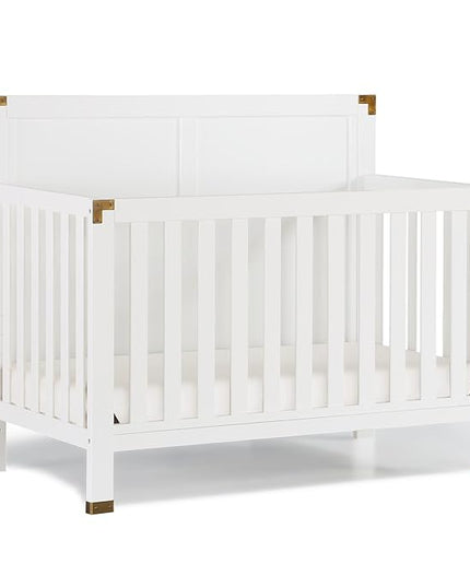 Baby Relax Miles 5-in-1 Convertible Crib, Nursery Furniture, Classic White - LeafyLoom
