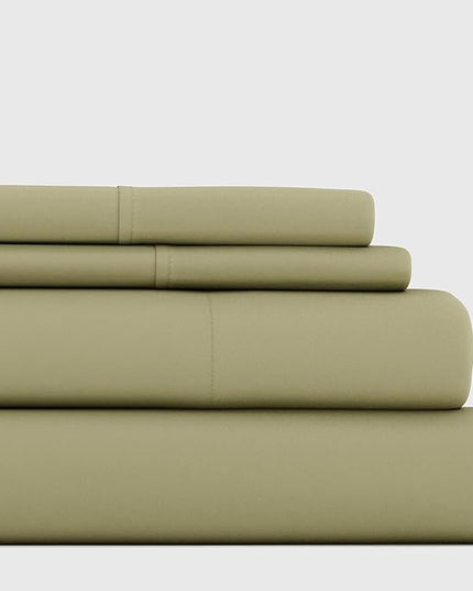 Linen Market Bed Sheets for King Size Bed (Sage) - Sleep Better Than Ever with These Soft and Cooling King Sheets - Deep Pocket Fits 16" Thick Beds - 4 Piece King Sheet Set - LeafyLoom