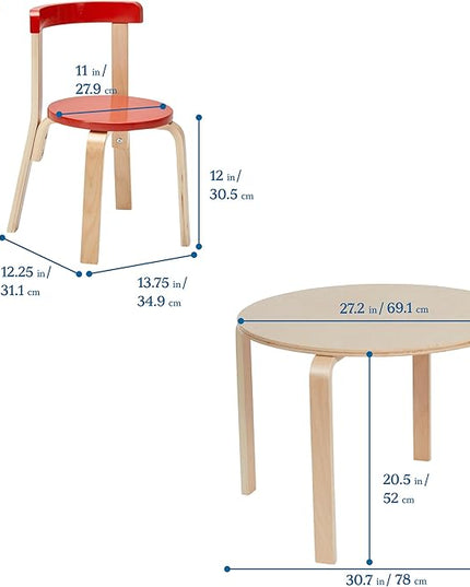 ECR4Kids ECRKids Seating, 5-Piece Table and Chairs Set, Assorted - LeafyLoom